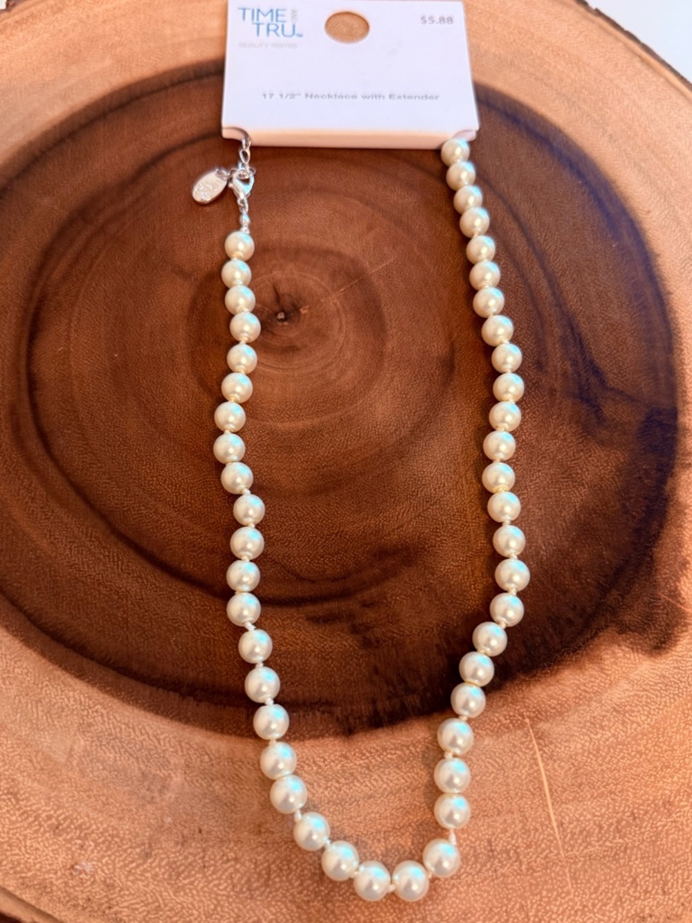 🐣5/$25-Time and Tru Ivory Faux Pearl Beaded Necklace